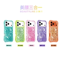 BEAUTYLINE Étui de téléphone portable antichoc 3 en 1 avec paillettes, personnalisation en gros, qualité supérieure pour les modèles 13 14 15 16 18 Pro max
