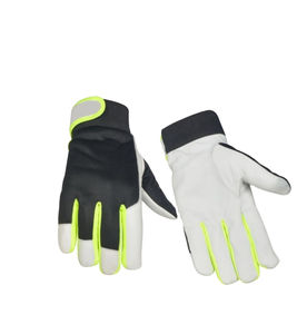 Gants de protection industrielle en cuir de vachette de sécurité pour les mains Gants d'assemblage de conducteur en cuir Rigger Gants de jardinage et de travail - Product Image 1