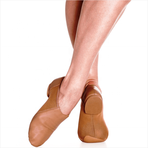 Chaussures de danse jazz professionnelles en cuir bronzé, dernier design, style ballet souple, vente en gros - Product Image 1
