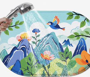 Tapis de salle de bain en polyester à motif animal, design nordique, antidérapant, moelleux et duveteux, fabrication mécanique, vente chaude - Product Image 4