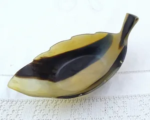 2025 nouveau bol en corne élégant plats pour bol de service véritable corne de boeuf palmier mousser rasage bol corne décor - Product Image 5