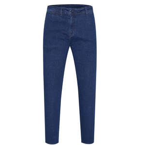 Pantalon en denim de rue haute en coton pour hommes pantalon en denim respirant de couleur unie personnalisé pour hommes - Product Image 1