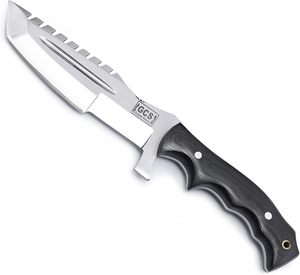 Couteau de chasse artisanal en acier J2, manche en G10, lame fixe, couteau pour droitier, étui en cuir de buffle - Product Image 4