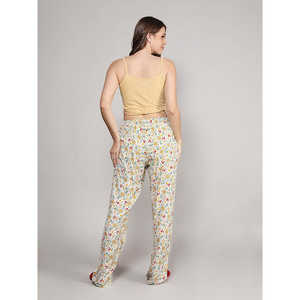 Pyjama en rayonne 100% ultra doux imprimé avec poches, tissu tissé, taille élastique, motif animal personnalisé pour familles, ODM pour printemps-automne - Product Image 3