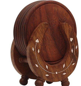 Eco-friendly <b>Wooden</b> <b>Slices</b> Round Rustic Wood Craft DIY Round Wood coaster - Product Image 3