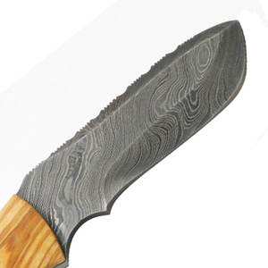 Cuchillo de caza de hoja fija de acero de Damasco de Color sólido con mango de madera OEM personalizable superventas precios al por mayor - Product Image 2