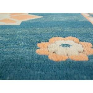 Tapis en laine noué à la main Nuray Blue Pae-1253, motif médaillon oriental, pour la maison, rectangulaire 9x12, pour salon, chambre à coucher, chambre d'adolescent - Product Image 3