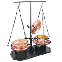 Haute qualité cuivre chauffe-plat classique élégant Restaurant fournitures à la main chauffe-aliments vente chaude réchauffement équipement de maintien