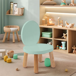 Montessori Modern Design Natural Wood <b>Sage</b> <b>Green</b> Oval <b>Chair</b> Set Kids <b>Chair</b> for Children Aged 1-4 Bedroom Use - Product Image 4