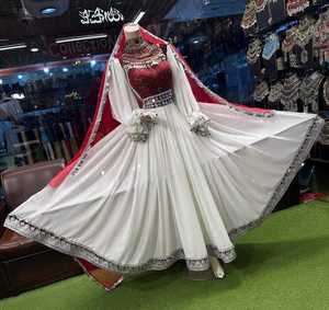 Robes afghanes ethniques Kuchi faites à la main, tribales, respirantes, brodées, pour femmes, longues, taille Pashtun, robe de Kaboul, costumes - Product Image 4