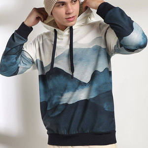 Invierno Streetwear pulóver venta al por mayor hecho a medida hombres polar lágrimas sudaderas con capucha 100% algodón manga larga ecológico transpirable - Product Image 6
