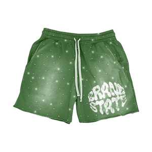 Sweat à capuche et short sérigraphié avec strass de la collection d'hiver pour hommes ensemble deux pièces Streetwear à la mode avec poche kangourou avec cordon de serrage - Product Image 2