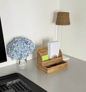 Panier de rangement multifonction moderne en rotin naturel fait main Artex Green Earth, écologique, pour bureau et articles de toilette - Product Image 6