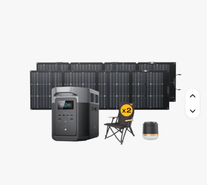 COMPRA RÁPIDA Nuevo EcoFlow DELTA 2 Max + 2 Paneles Solares de 220W + 2 Sillas + Lámpara de Camping - Product Image 1