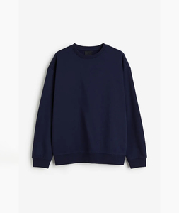 Sudadera de cuello redondo con logotipo personalizado para hombre, tejido de estilo callejero diario con ajuste informal, diseño de marca OEM - Product Image 1