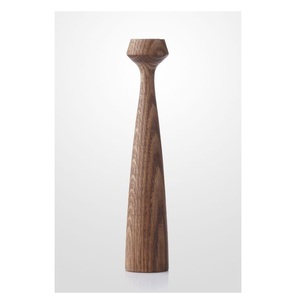 Bougeoirs en bois de pin lisse pour les arts de bricolage, bougeoirs en bois naturel conique de pilier de ferme pour la décoration intérieure - Product Image 2