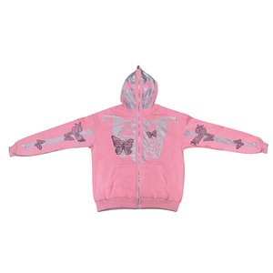 Diseño único Nuevo estilo Algodón Hecho Hombres Full Zip up Hoodie Fabricantes profesionales Oversize Hombres Full Zip up Hoodie - Product Image 2