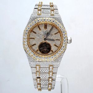 นาฬิกาเพชร VVS Moissanite นาฬิกาอัตโนมัติสำหรับผู้ชายและผู้หญิง - Product Image 1