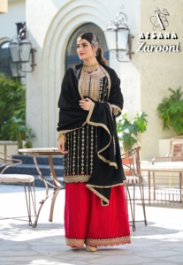 Collection de style pakistanais pour femmes de qualité supérieure ensemble de costumes Salwar Kameez brodés lourds à des prix de gros de l'Inde - Product Image 5