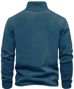 Sweat-shirt d'hiver pour homme de haute qualité, imprimé personnalisé, uni, teint, à capuche, décontracté, respirant, en polaire écologique - Product Image 3