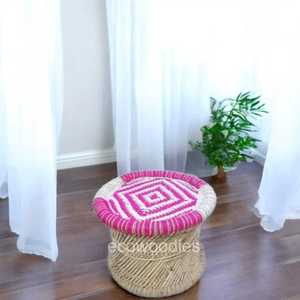 Modern Handmade <b>Bamboo</b> Console Ottoman Bone Inlay Relaxing Bedroom Decorative Furniture for Indoor Outdoor for Hotels Apartments - Product Image 4