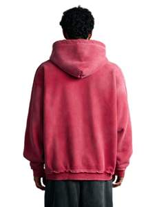 New Arrival Custom Quality Acid Wash <b>Hoodie</b> Distressed Sun Faded French Terry <b>Hoodie</b> Men Top Quality - Product Image 5