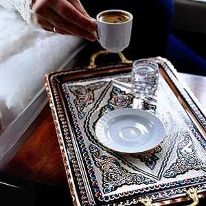 ถาดเสิร์ฟพร้อมลวดลายตกแต่งทองแดงแท้พร้อมคลาสสิกสำหรับตกแต่งบ้านสุดหรูงานศิลปะในราคาขายส่งจาก aaliyan impex - Product Image 2