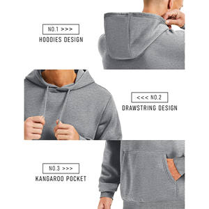 Streetwear d'hiver de qualité supérieure Sweats à capuche tricotés et unis Vestes de survêtement avec logo personnalisé 350GSM Sweat à capuche surdimensionné coloré en coton polaire - Product Image 6