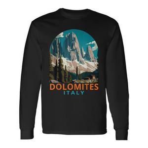 Camiseta de Manga Larga de las Dolomitas de Italia, Set de Regalo Cultural y Turístico, Recuerdo para Viajes y Exploración - Product Image 1