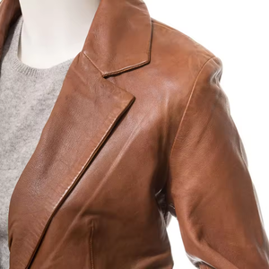 <b>Top</b> Trending Women's Breathable Plain Dyed <b>Leather</b> Jacket for Autumn Waterproof Eco-Friendly Full Sleeves In Reasonable Price - Product Image 2