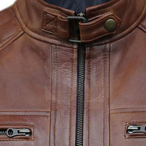 Veste de moto en cuir pour homme Vestes en cuir imperméables pour moto de course à vendre - Product Image 5