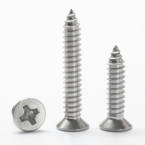 Paquete de 100 tornillos autorroscantes de cabeza plana Phillips de acero inoxidable 304, M1, M1.4, M1.7, M2, M2.3, M2.6, M3, M3.5, M4, tornillos CSK - Product Image 1