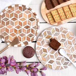 Heritage Craft soporte de pastel de postre de madera y resina soporte de pastel de pierna de Metal de lujo para boda rústica decoración del hogar y presentación de panadería - Product Image 5