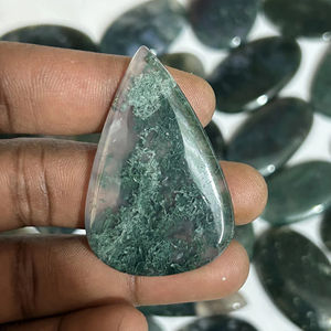 AAA Grade 100% Agate Mousse Naturelle Pierres Précieuses en Vrac Cabochon de Taille Personnalisée Bijoux Assortis Grossiste Mélange de Forme de Pierres Précieuses - Product Image 1