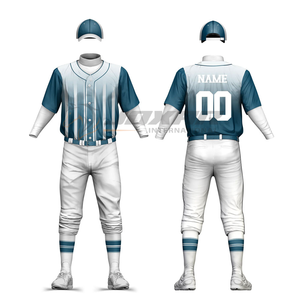 Ensemble d'uniformes de baseball personnalisés comprenant un maillot sublimé et un pantalon en tissu respirant évacuant l'humidité, idéal pour les matchs de ligue - Product Image 3