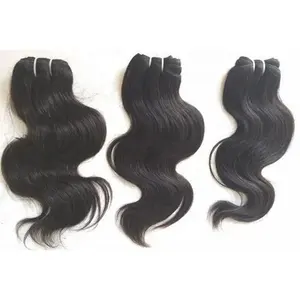 Indian Virgin Wavy machine weft hair Manufacturer Supplier in India Cuticle Aligned Human Hair Bundles Cabellos Affordable