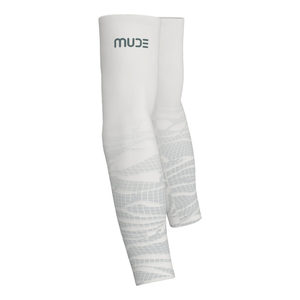 Manchons de protection UV en soie glacée DUNE Blanc - Logo personnalisé Protection contre la chaleur estivale - Product Image 2