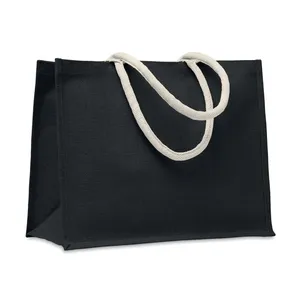 Borsa Promozionale Sostenibile AURA in Juta Laminata Ecologica per Merchandising - Product Image 2
