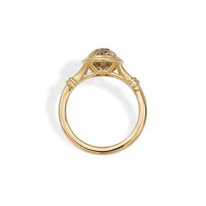 Bague en diamant Lab Champagne 2,4 carats, taille ovale Old Mine, commande sur mesure, dépôt requis - Product Image 2