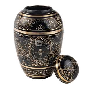 Handcrafted Urn for Human Ashes | Premium <b>Memorial</b> <b>Keepsake</b> | Premium Adult brass Urn <b>Box</b> - Product Image 5