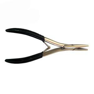 Pinzas de Acero Inoxidable con Punta Plana y Dientes para Extensiones de Cabello - Product Image 5