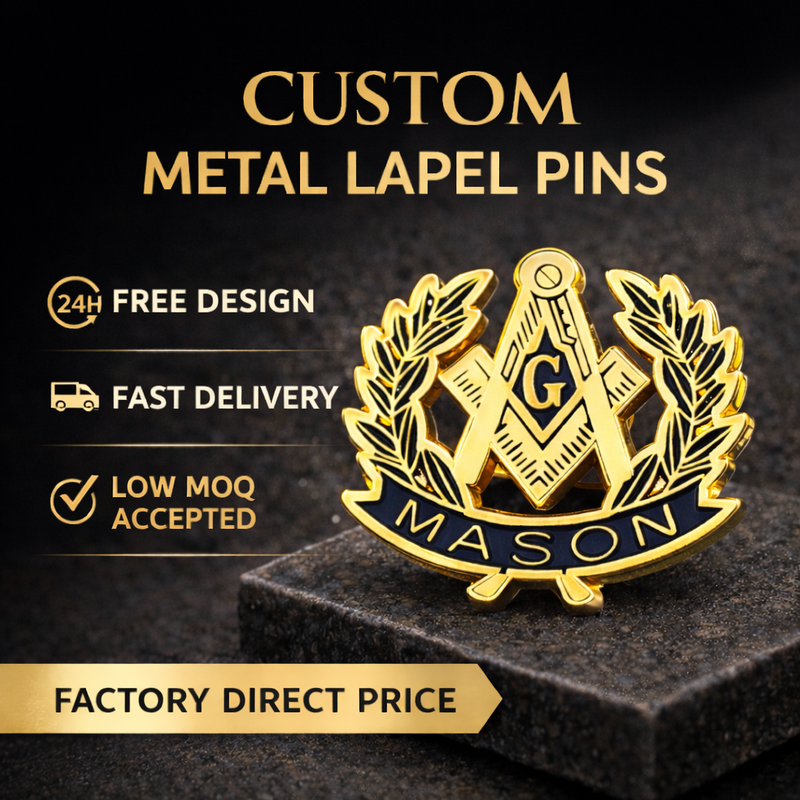 Custom Lapel Pins Logo Round Soft