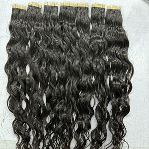 Venta caliente Extensiones de cabello de cinta India Onda natural Onda profunda suelta Rizo italiano con cutículas alineadas - Product Image 1