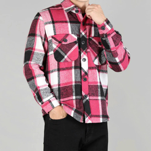Veste en flanelle unie à manches régulières décontractée pour homme, doublée de coton rembourré, à capuche, col zippé, respirante, coupe-vent - Product Image 5