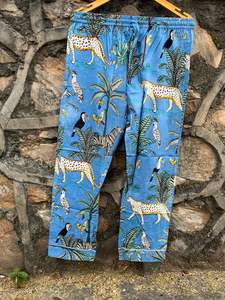 Conjunto de pijama de algodón con estampado de bloque de mano indio para mujer 100% vestido de noche ultrasuave con estampado de tigre incluye pantalones y camisa - Product Image 3