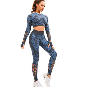 Fabricación de fábrica Mujeres Yoga Set Más vendidos Mujeres Fitness Yoga Set Producto caliente Mangas completas Mujeres Yoga Sets - Product Image 2