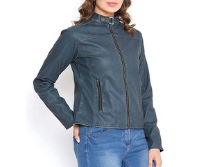 Conceptions classiques Veste en cuir pour femmes anti-rides poids léger taux raisonnable Veste en cuir véritable avec matériau durable - Product Image 5