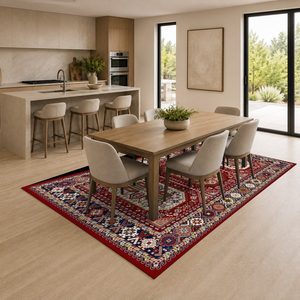 <b>RUGS</b> DEPOT LXDP-0991 Wholesale Red Burgundy Modern Vintage Digital Printed Machine Washable Chenille Area <b>Rug</b> <b>Non</b> <b>Slip</b> - Product Image 4