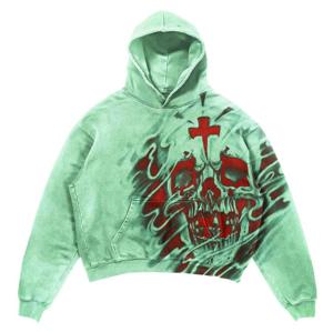 Oem de alta calidad logotipo personalizado espesar 380g bordado pesado pulóver Unisex proveedor sudaderas con capucha de lana para hombres - Product Image 2