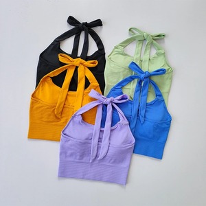 Soutien-gorge de sport sans bretelles d'été Sexy Neck Hanging Women's Fashion Quick Drying Yoga Bra Under Wear Clothing Crop Top - Product Image 2